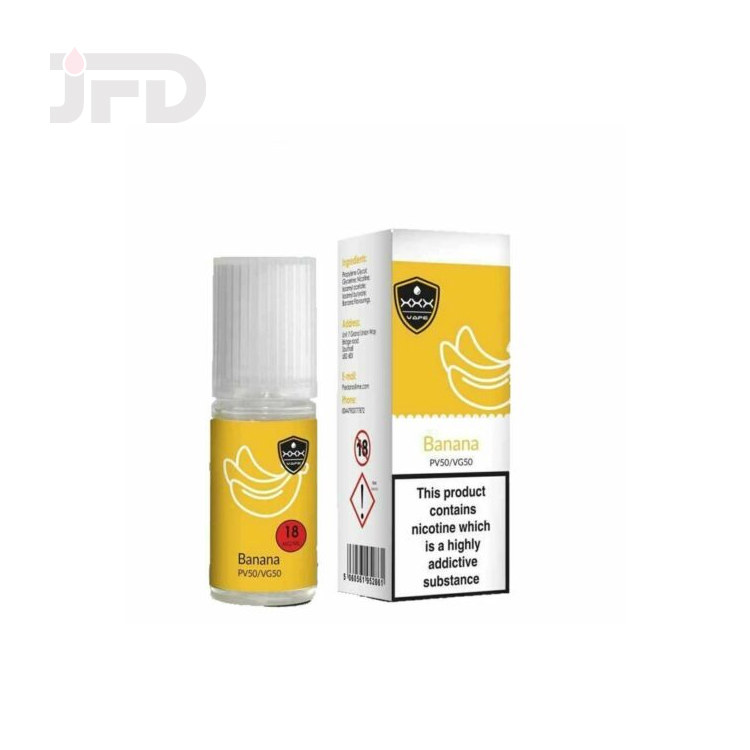 BANANA ELIQUID 10ML BY XXX VAPE